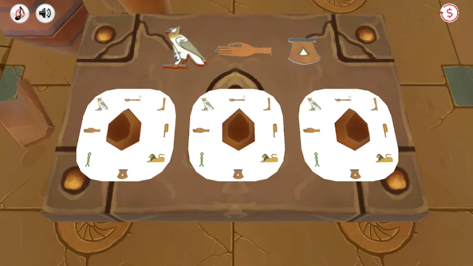Primeira captura de Ancient Egyptian Temple Escape, jogo de templos em 3D