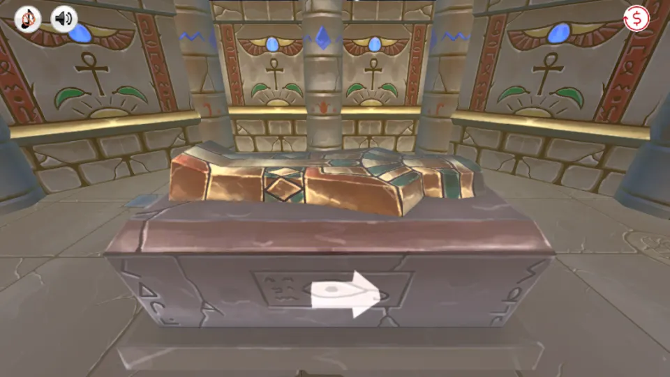Segunda captura de Ancient Egyptian Temple Escape, templo em 3D da Rabbit Bay Games