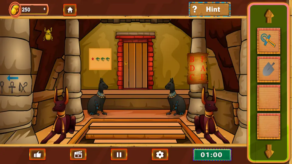 Primeira captura de Room Escape: Egyptian tomb